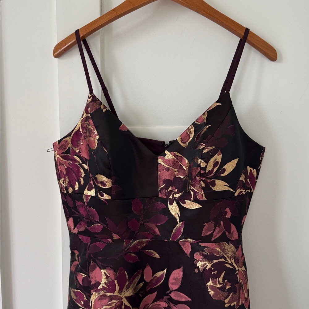 NEW Eliza J Metallic Floral Dress Size 12 - Picture 4 of 10